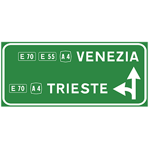 PREAVVISO DI INTERSEZIONE DIRAMAZIONE AUTOSTRADALE